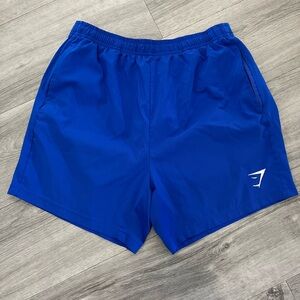 Gymshark Blue Athletic Shorts Lightweight Elastic Waist